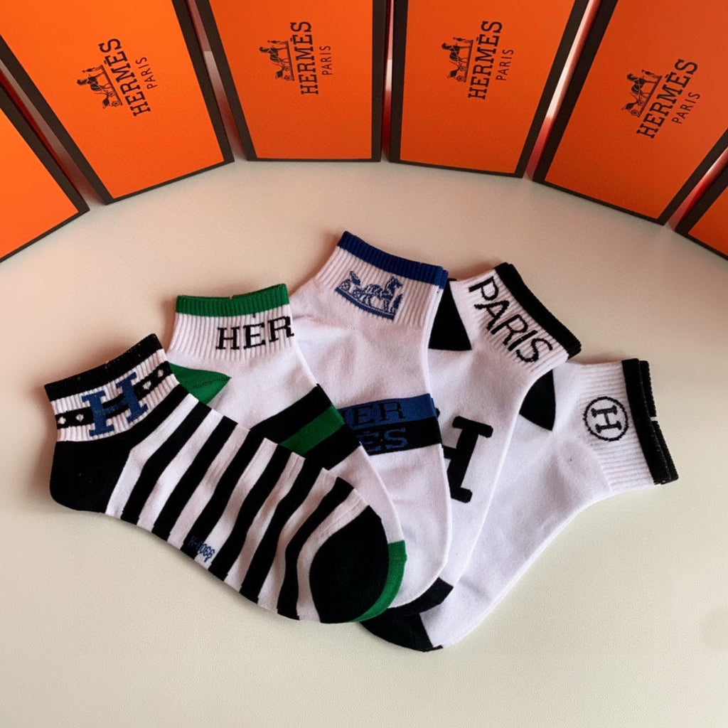 HERMES LOW-CUT SOCKS 189458 (1 BOX)