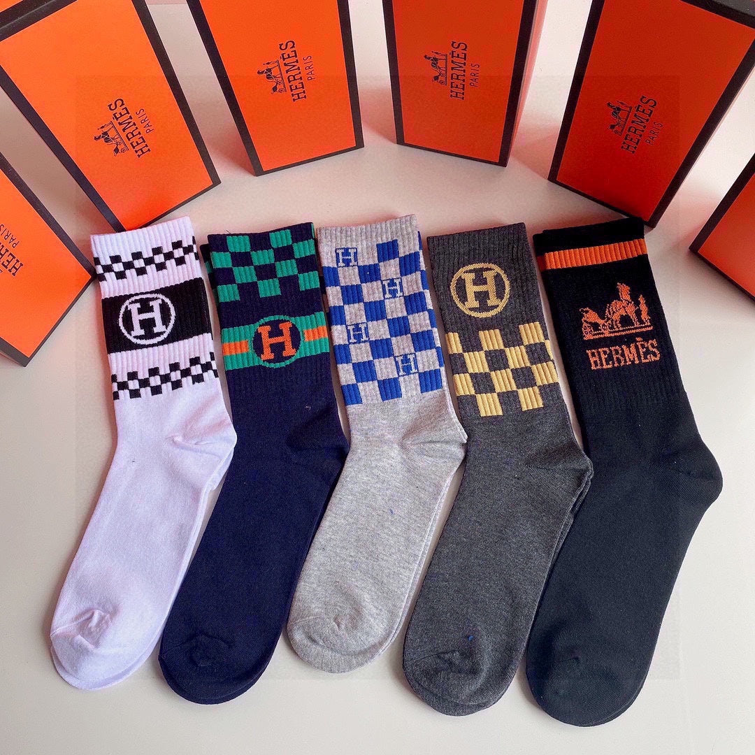 HERMES CREW SOCKS 284377 (1 BOX)