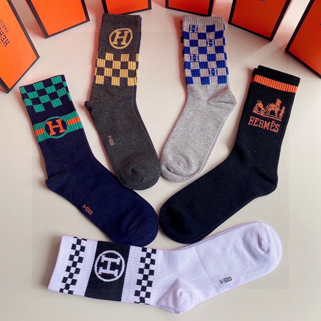 HERMES CREW SOCKS 284377 (1 BOX)