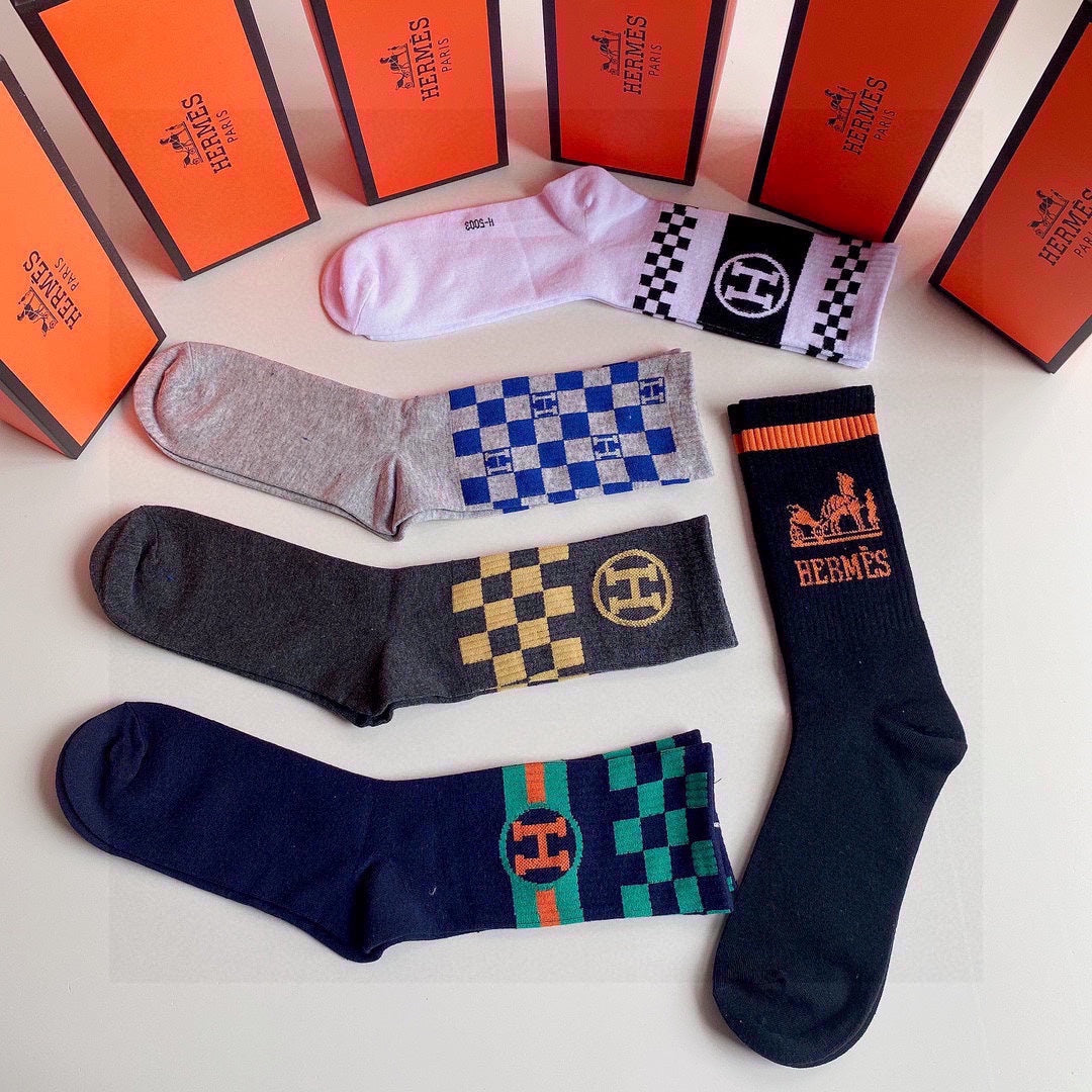 HERMES CREW SOCKS 284377 (1 BOX)