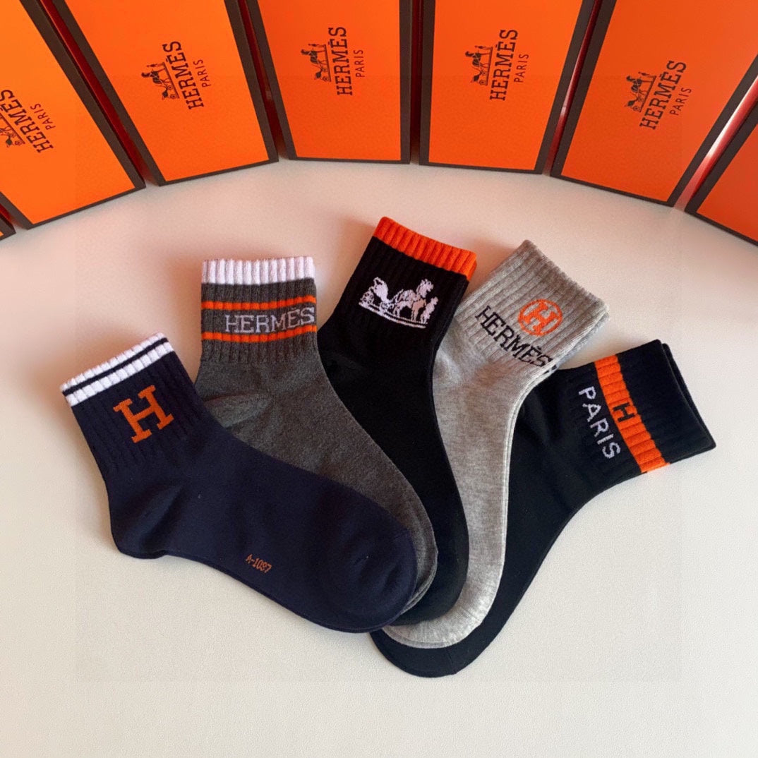 HERMES LOW-CUT SOCKS 314698 (1 BOX)