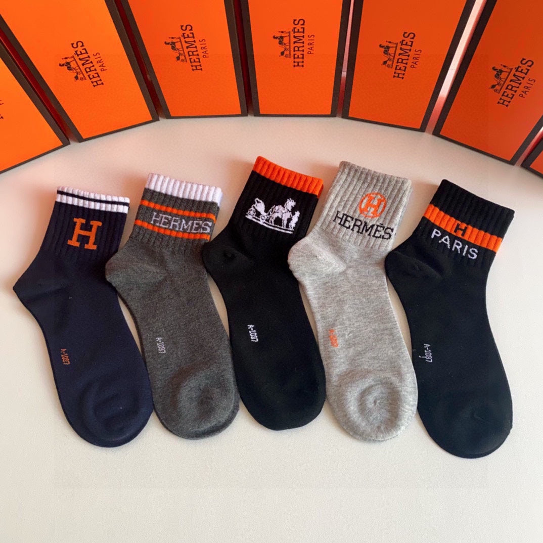 HERMES LOW-CUT SOCKS 314698 (1 BOX)