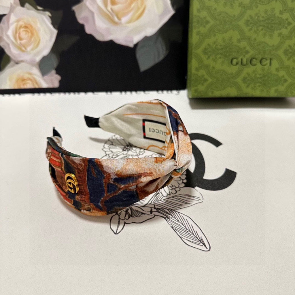 GUCCI HEADBAND IN COLORFUL FABRIC 316677