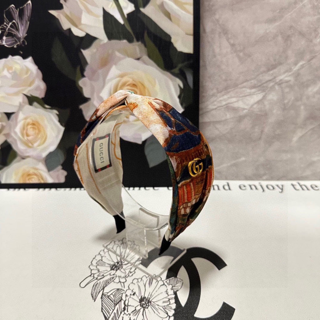 GUCCI HEADBAND IN COLORFUL FABRIC 316677