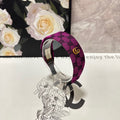 GUCCI FUCHSIA PINK MONOGRAM CANVAS HAIRBAND 369307