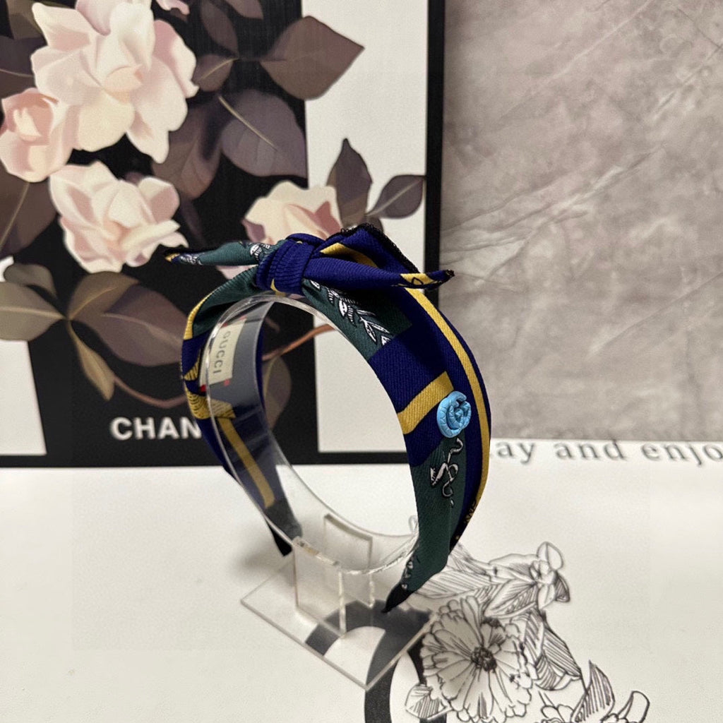 GUCCI HAIRBAND IN MULTICOLOR FABRIC 372430