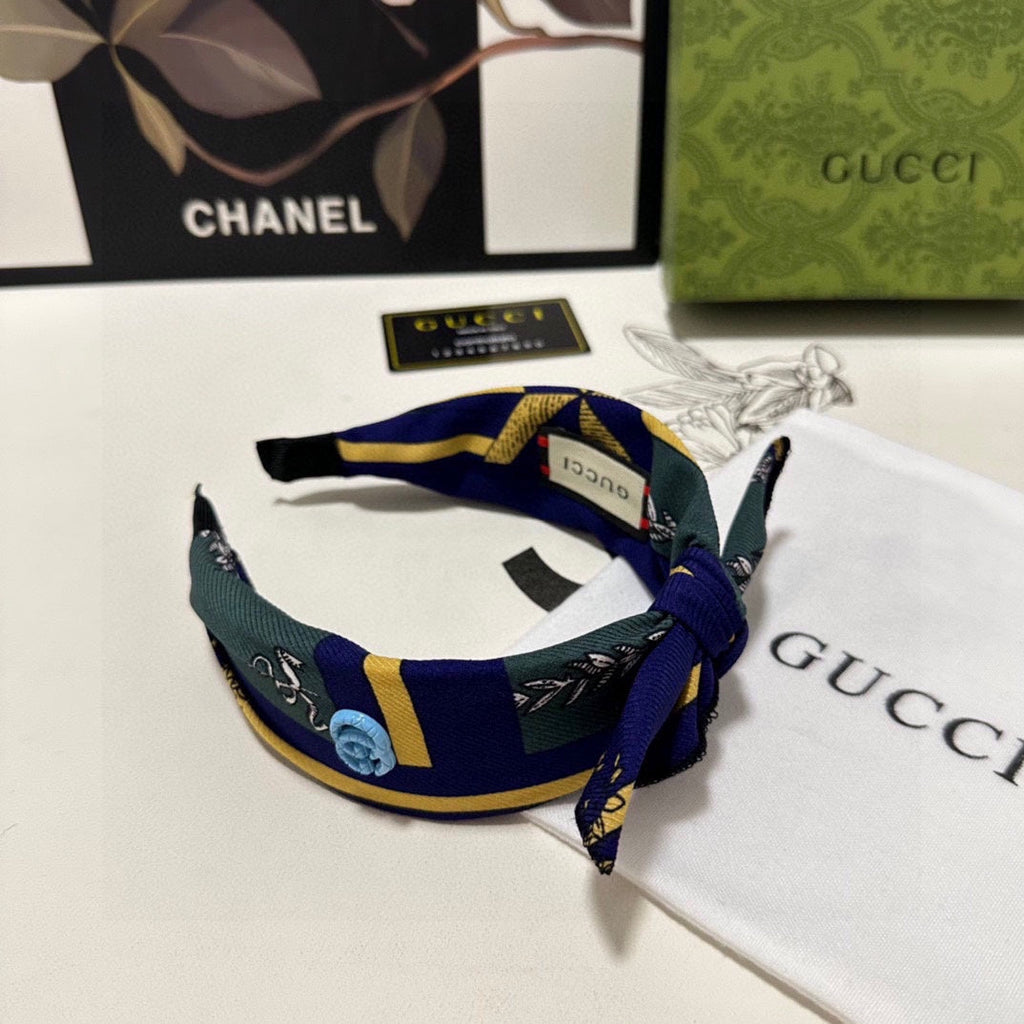 GUCCI HAIRBAND IN MULTICOLOR FABRIC 372430