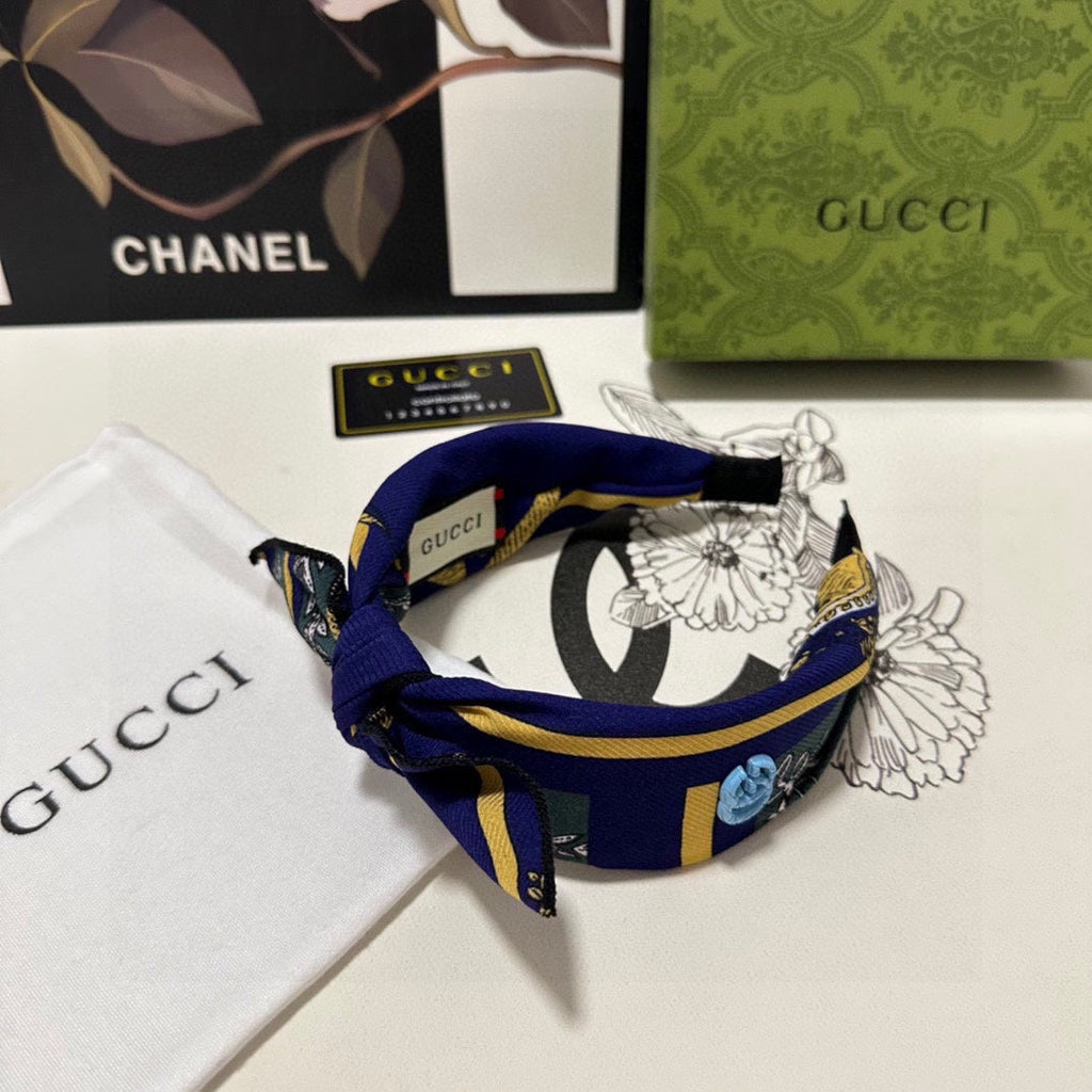 GUCCI HAIRBAND IN MULTICOLOR FABRIC 372430