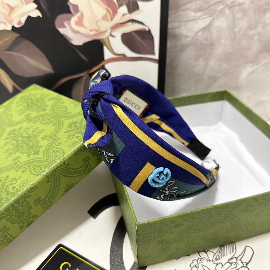 GUCCI HAIRBAND IN MULTICOLOR FABRIC 372430