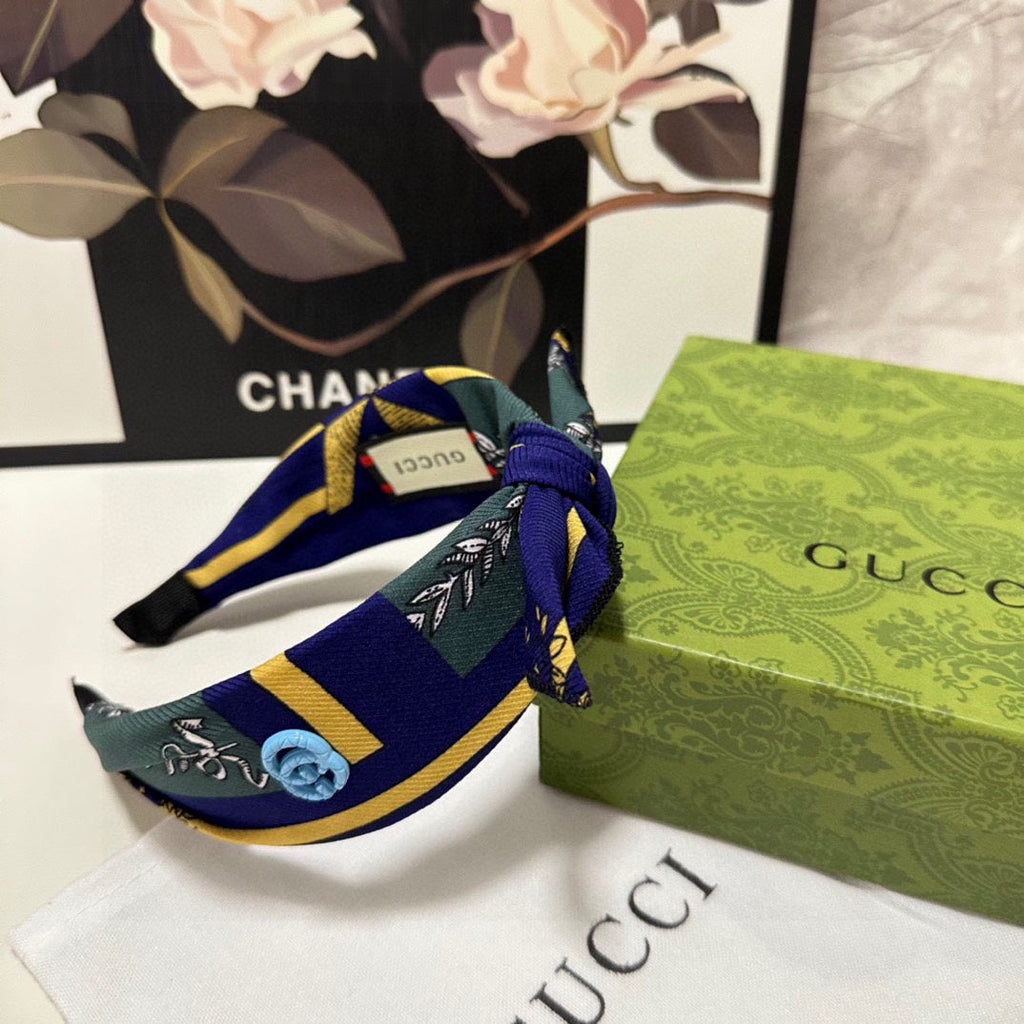 GUCCI HAIRBAND IN MULTICOLOR FABRIC 372430