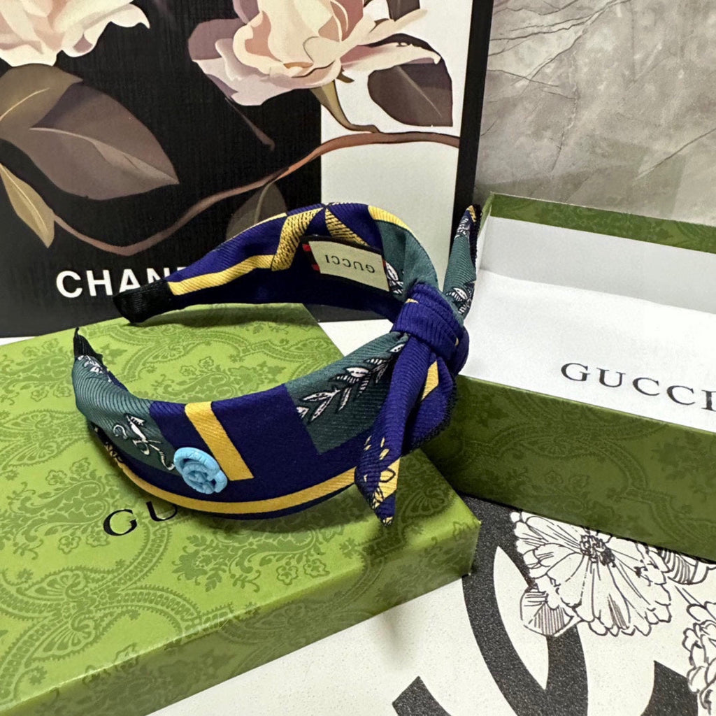 GUCCI HAIRBAND IN MULTICOLOR FABRIC 372430