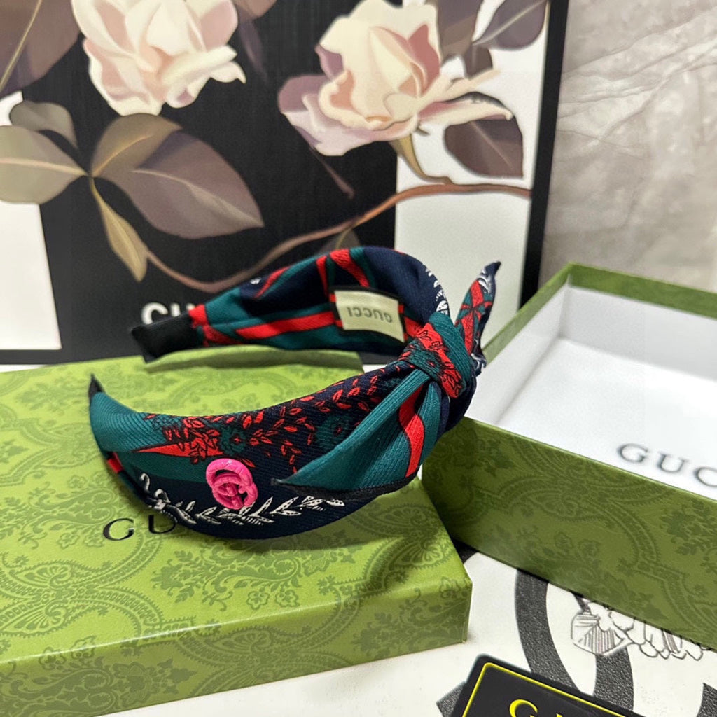 GUCCI COLORFUL FABRIC HAIRBAND 372431
