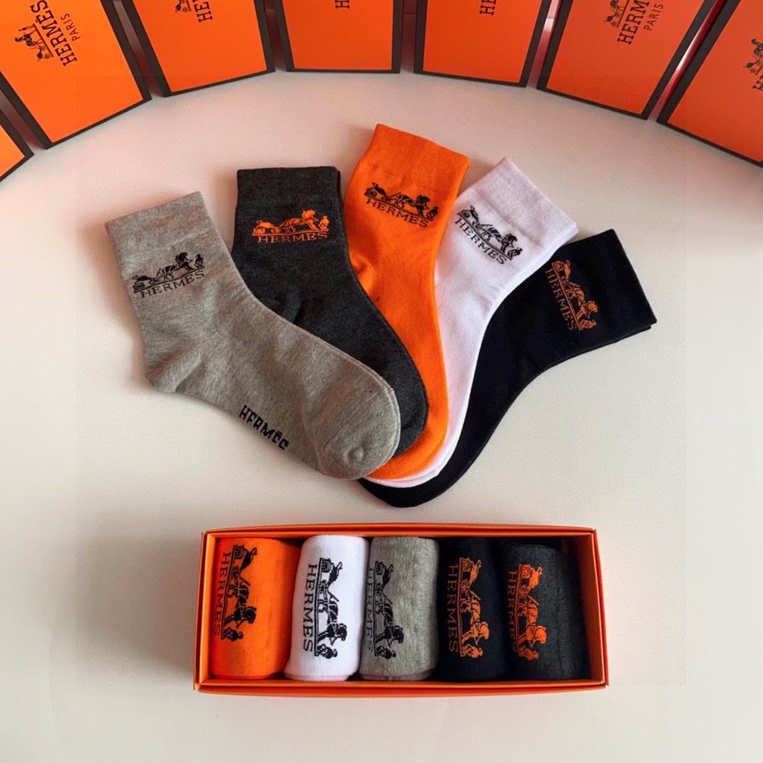 HERMES LOW-CUT SOCKS 379055 (1 BOX)