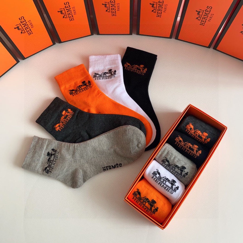 HERMES LOW-CUT SOCKS 379055 (1 BOX)