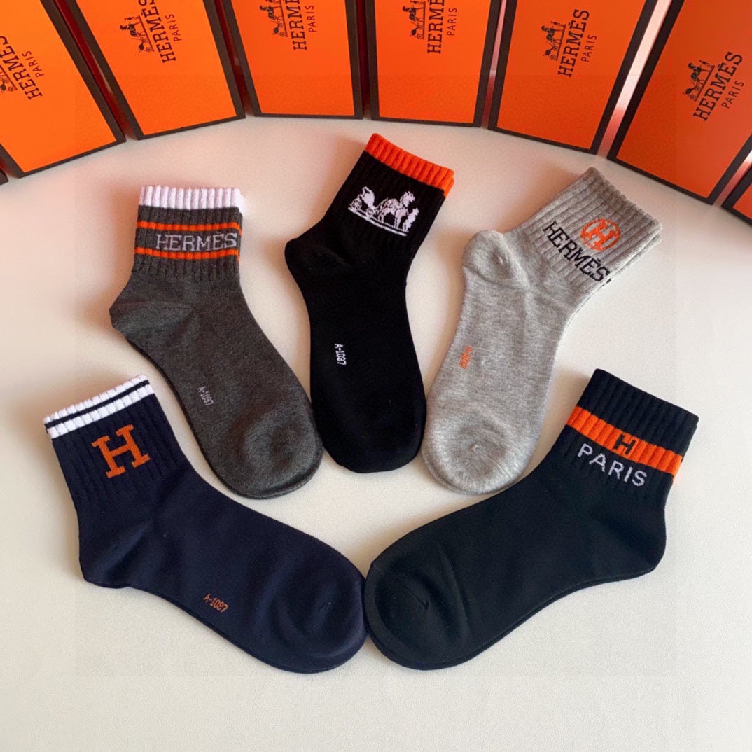 HERMES LOW-CUT SOCKS 380283 (1 BOX)