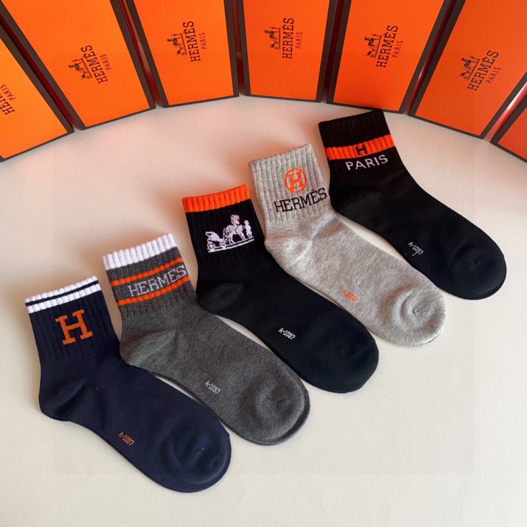 HERMES LOW-CUT SOCKS 380283 (1 BOX)
