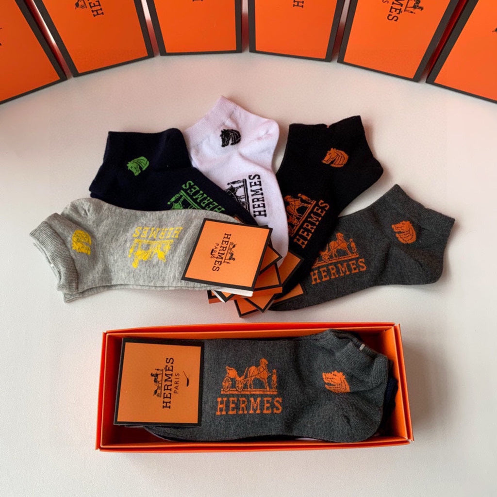 HERMES LOW-CUT SOCKS 380292 (1 BOX)