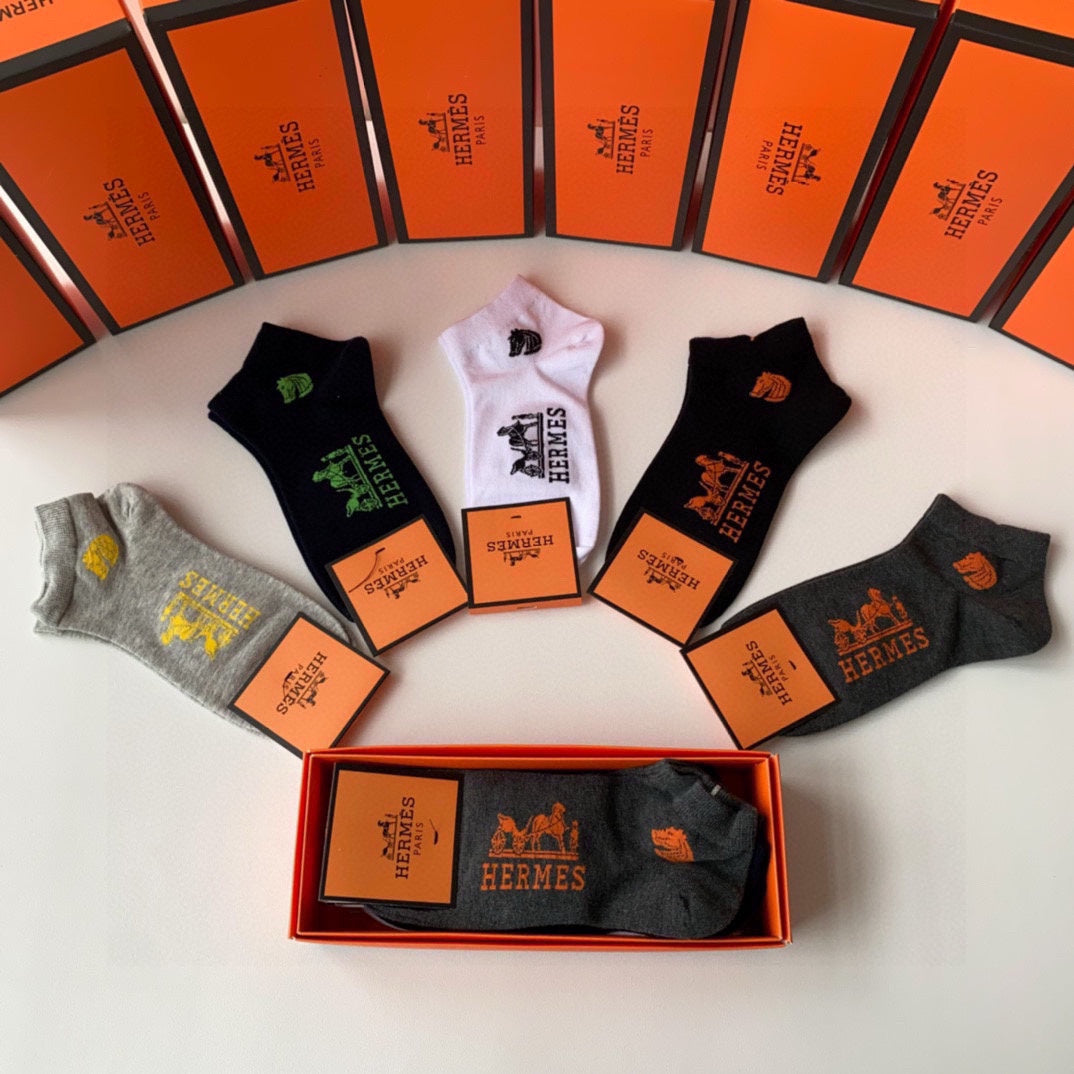 HERMES LOW-CUT SOCKS 380292 (1 BOX)
