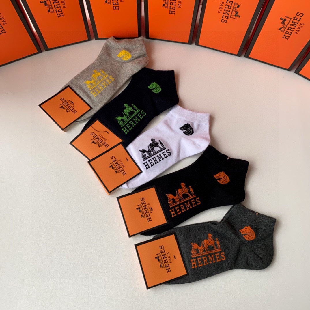 HERMES LOW-CUT SOCKS 380292 (1 BOX)