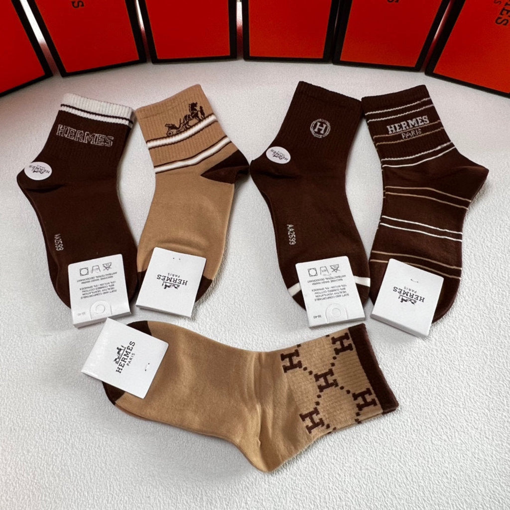 HERMES LOW-CUT SOCKS 391868 (1 BOX)