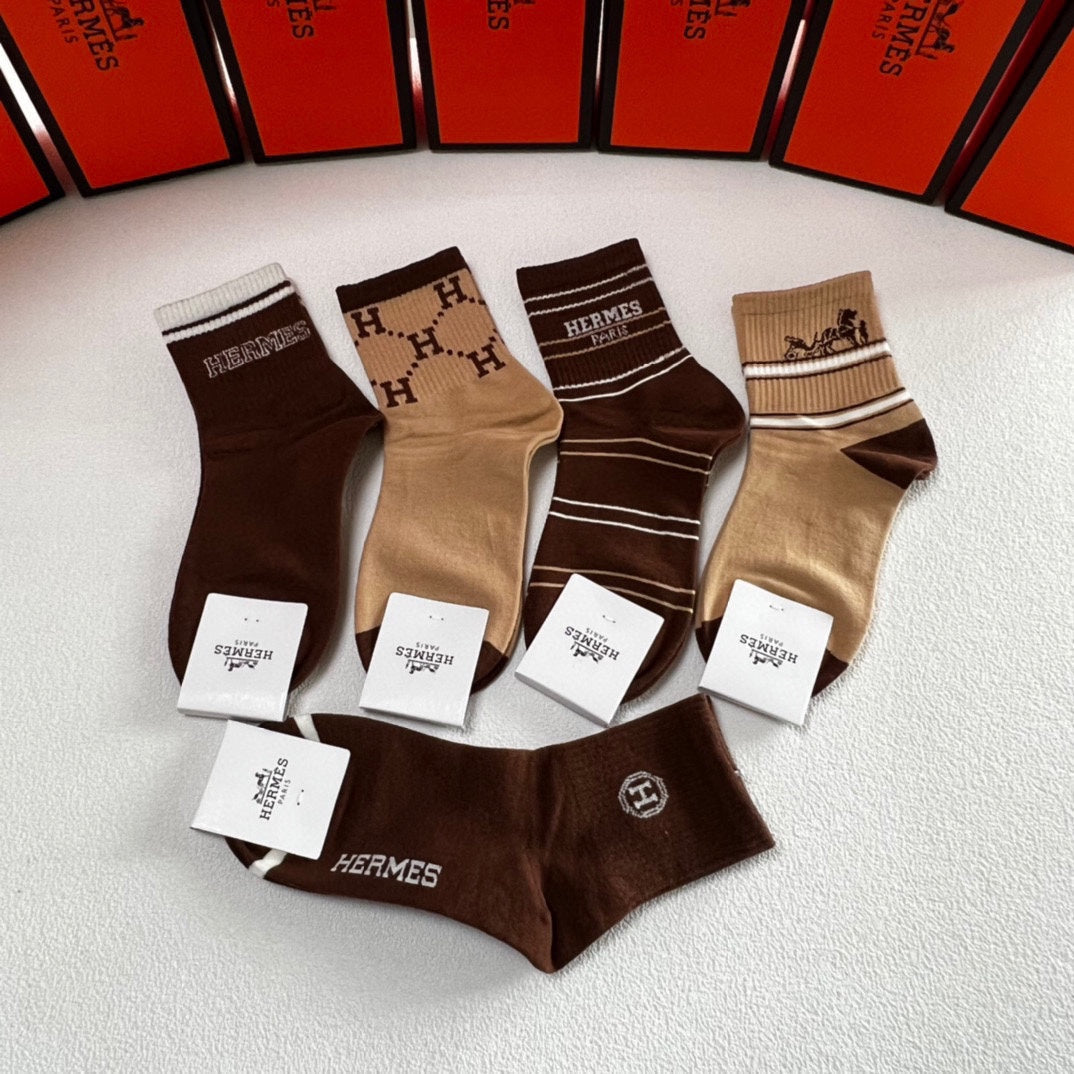 HERMES LOW-CUT SOCKS 391868 (1 BOX)