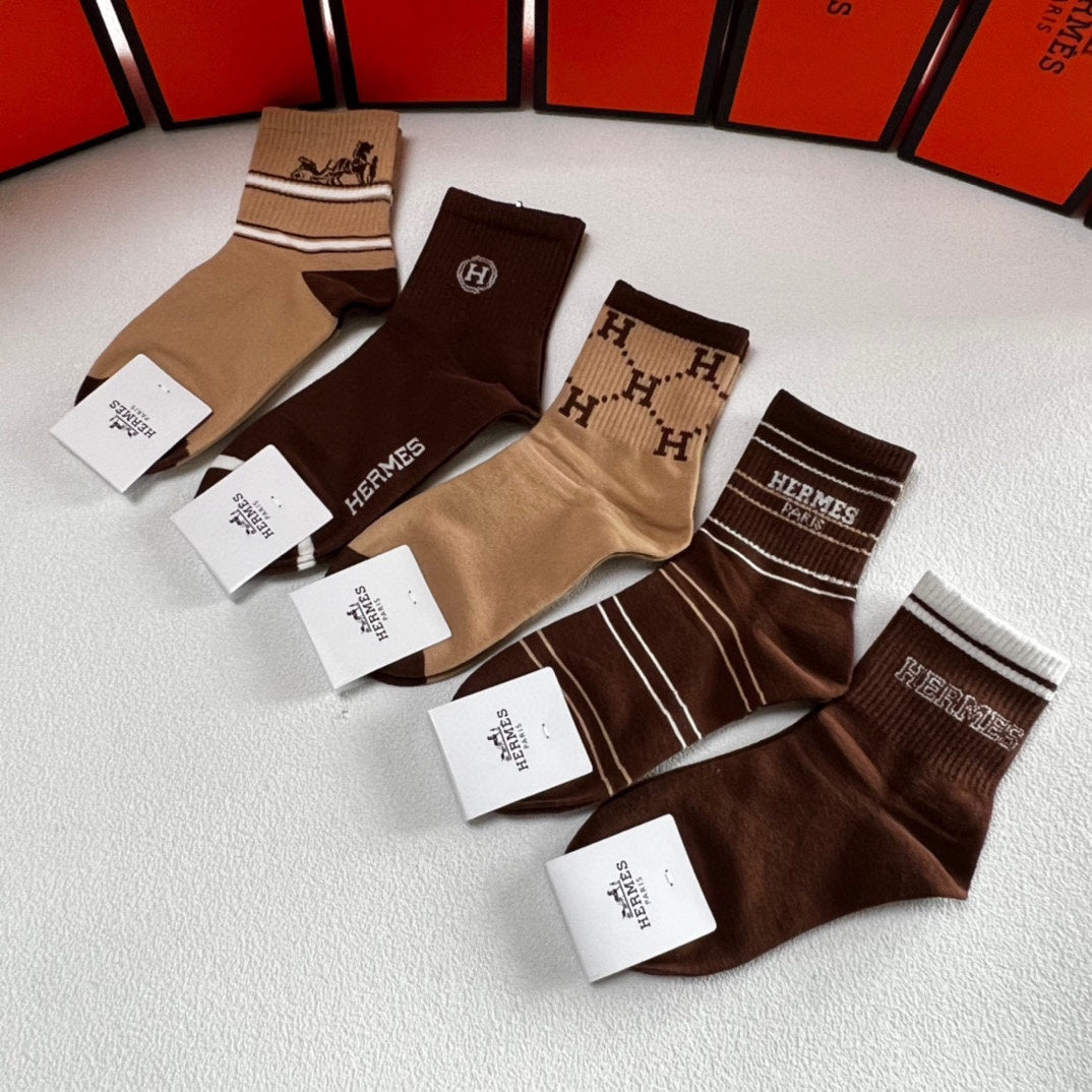 HERMES LOW-CUT SOCKS 391868 (1 BOX)