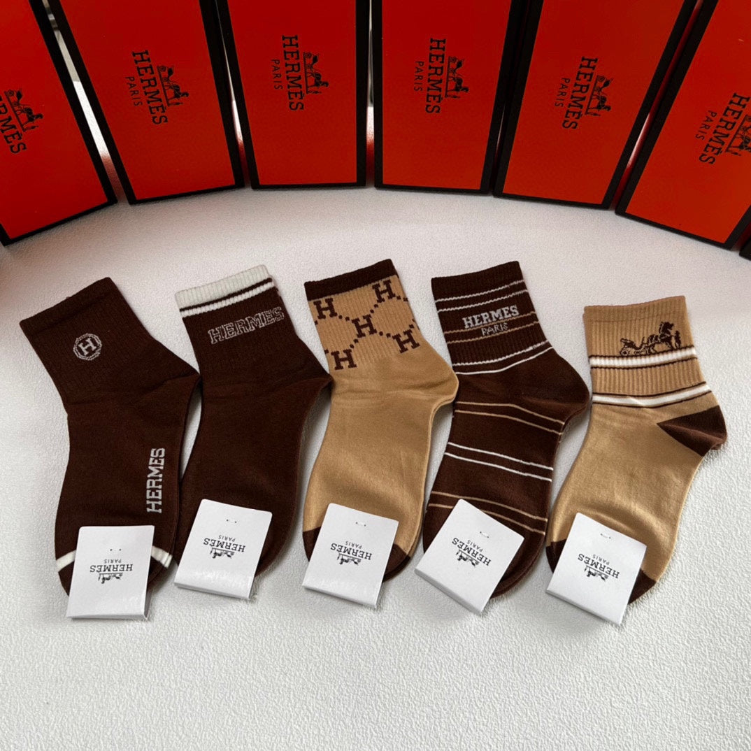 HERMES LOW-CUT SOCKS 391868 (1 BOX)