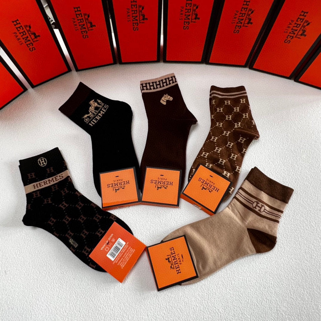 HERMES LOW-CUT SOCKS 395482 (1 BOX)