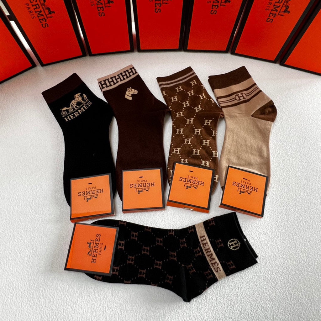 HERMES LOW-CUT SOCKS 395482 (1 BOX)