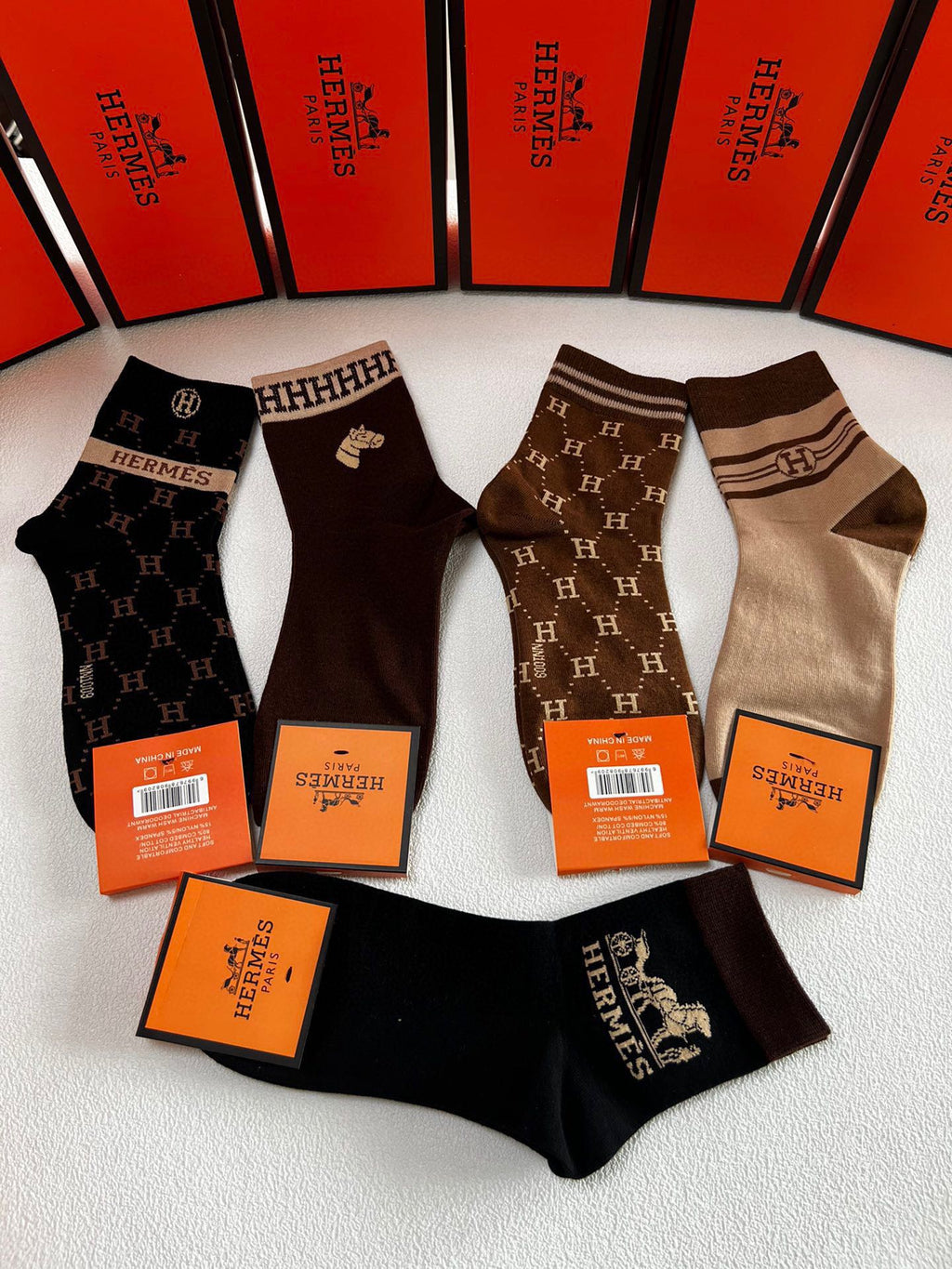 HERMES LOW-CUT SOCKS 395482 (1 BOX)