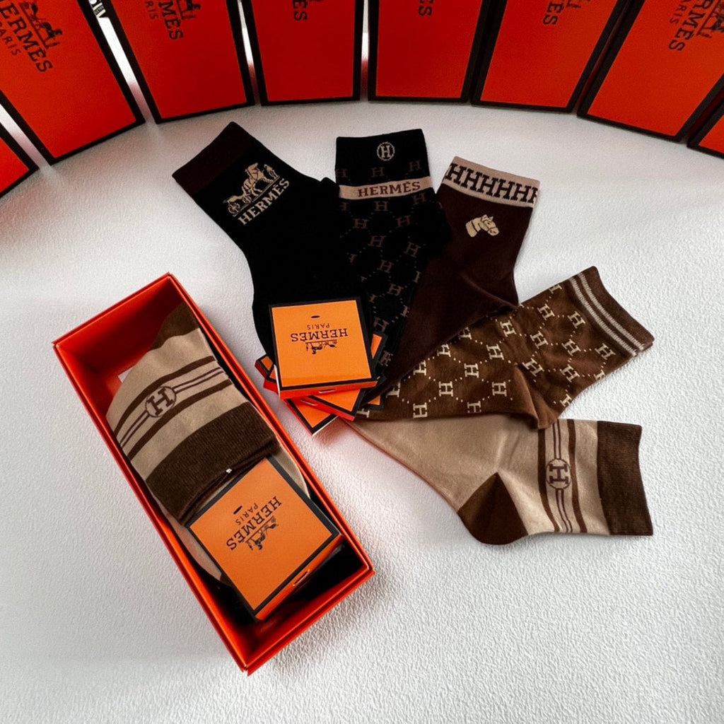 HERMES LOW-CUT SOCKS 395482 (1 BOX)