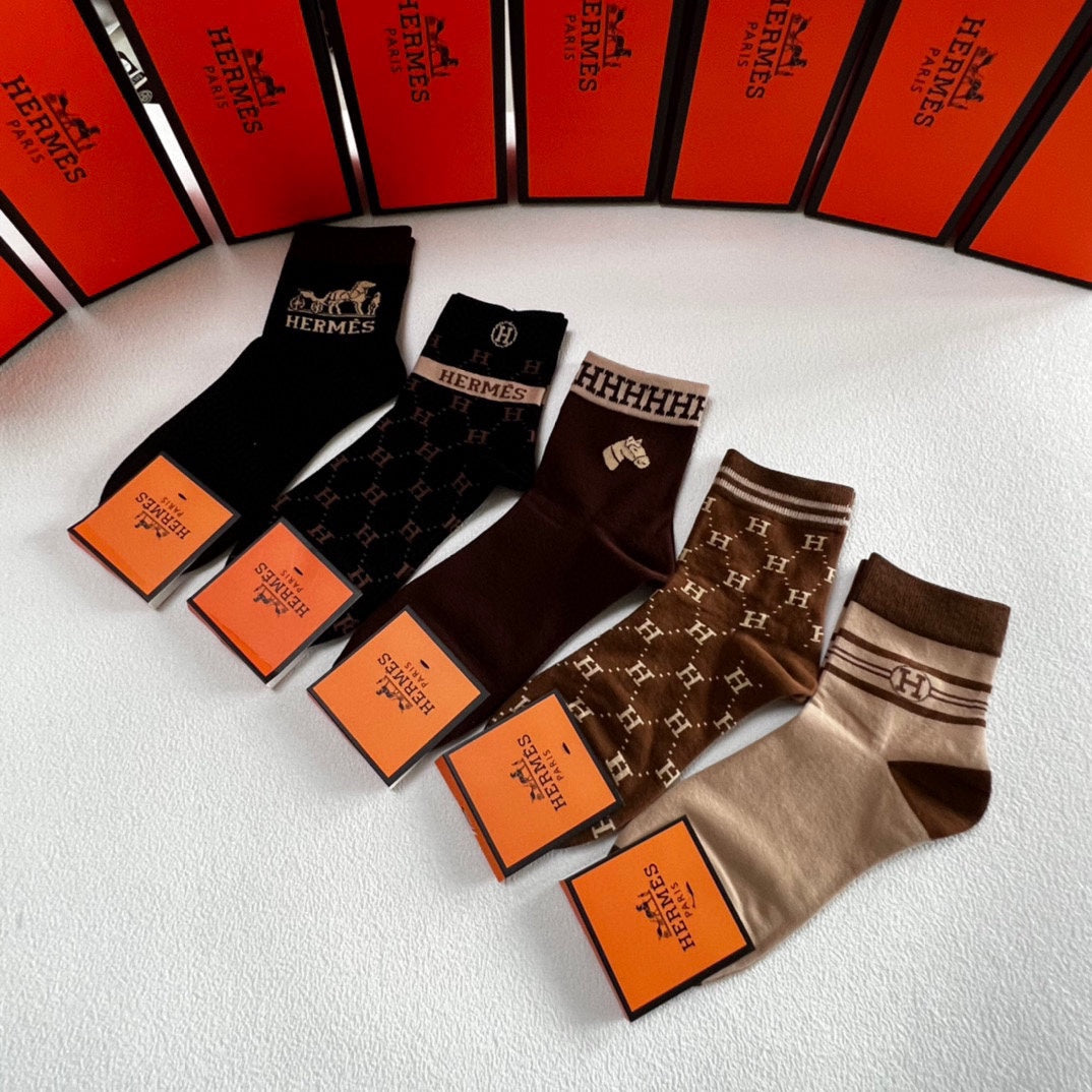HERMES LOW-CUT SOCKS 395482 (1 BOX)