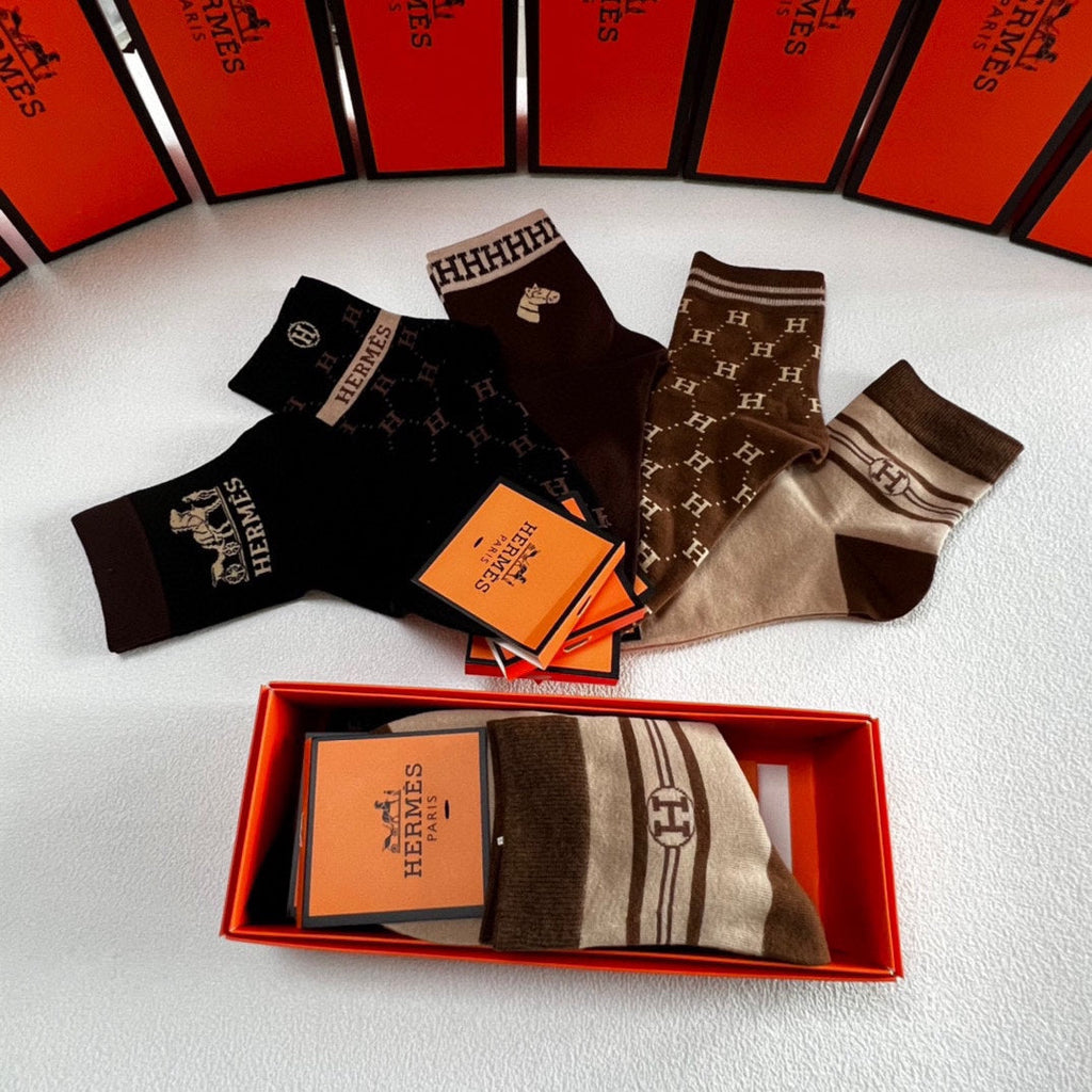 HERMES LOW-CUT SOCKS 395482 (1 BOX)
