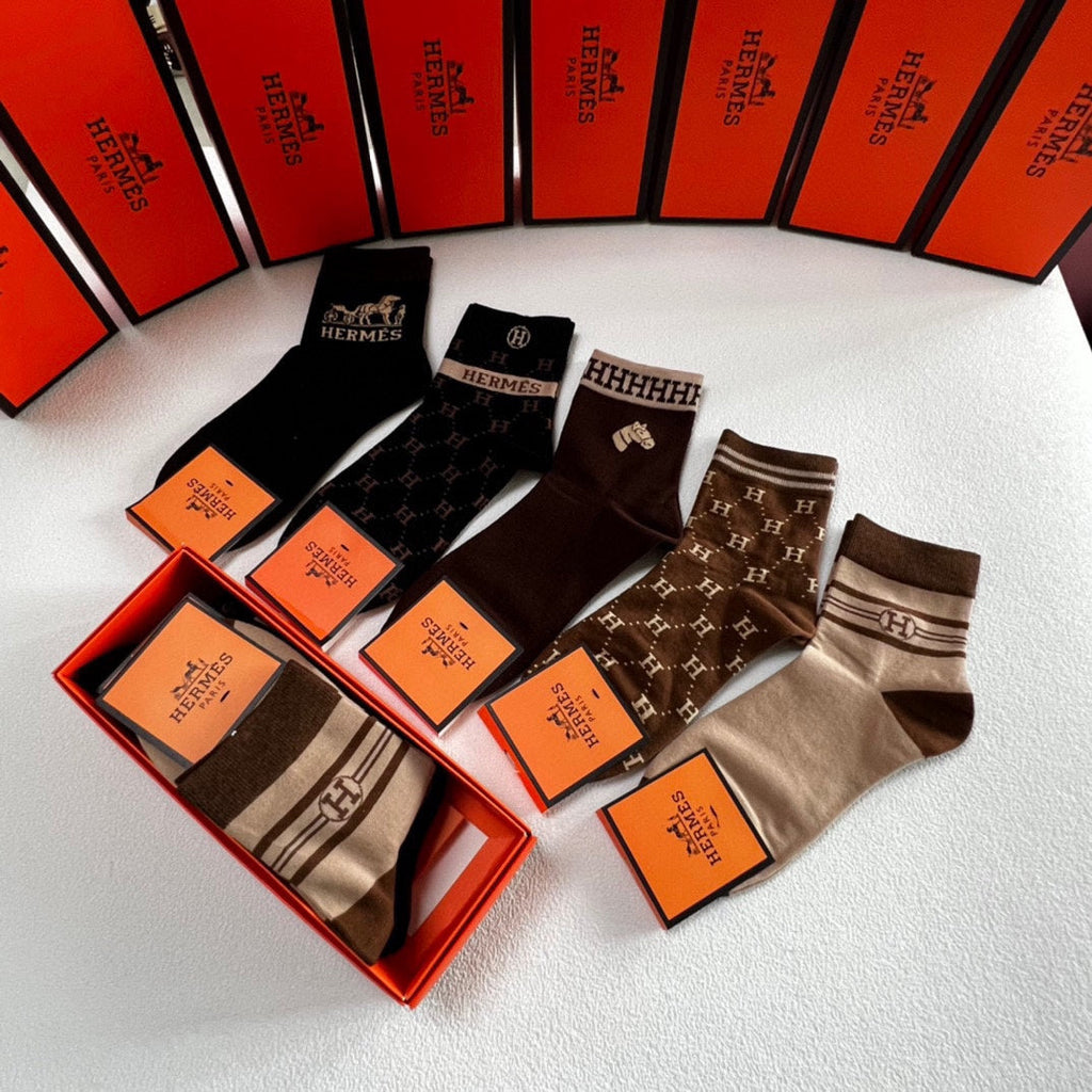 HERMES LOW-CUT SOCKS 395482 (1 BOX)