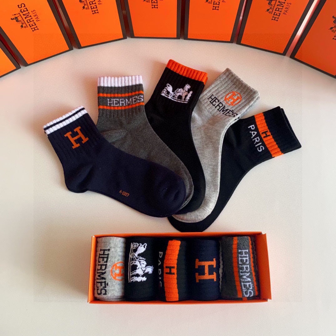HERMES LOW-CUT SOCKS 406340 (1 BOX)