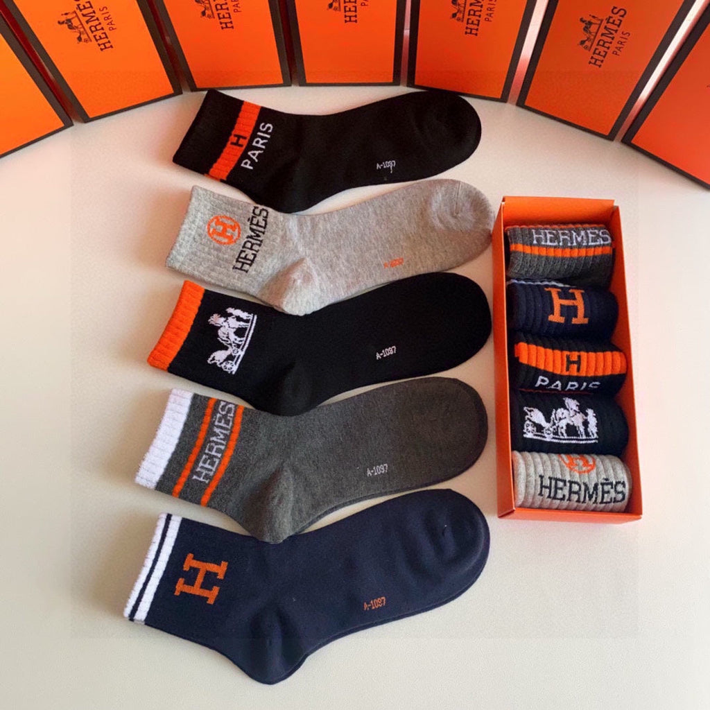HERMES LOW-CUT SOCKS 406340 (1 BOX)