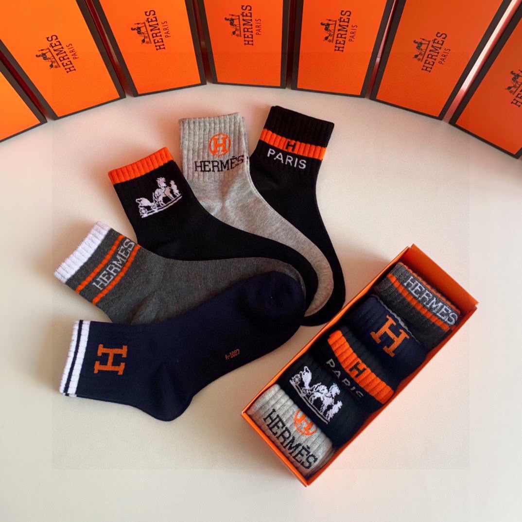 HERMES LOW-CUT SOCKS 406340 (1 BOX)