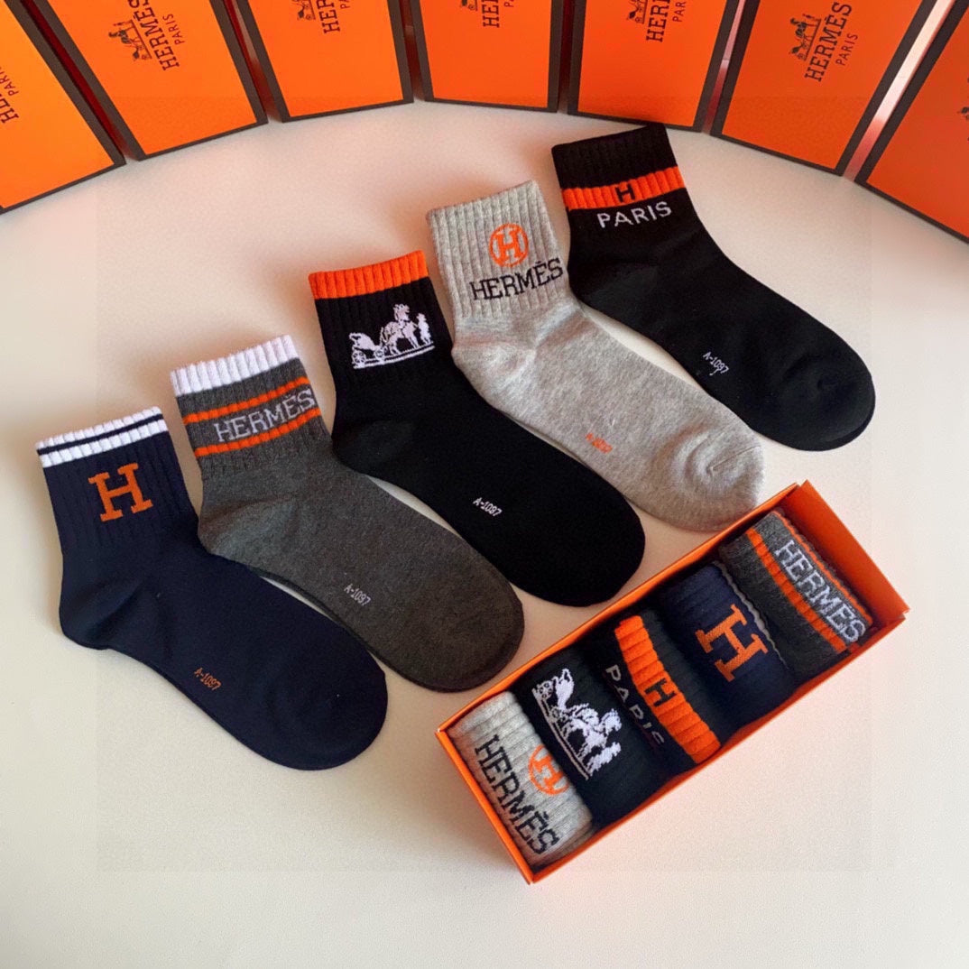 HERMES LOW-CUT SOCKS 406340 (1 BOX)