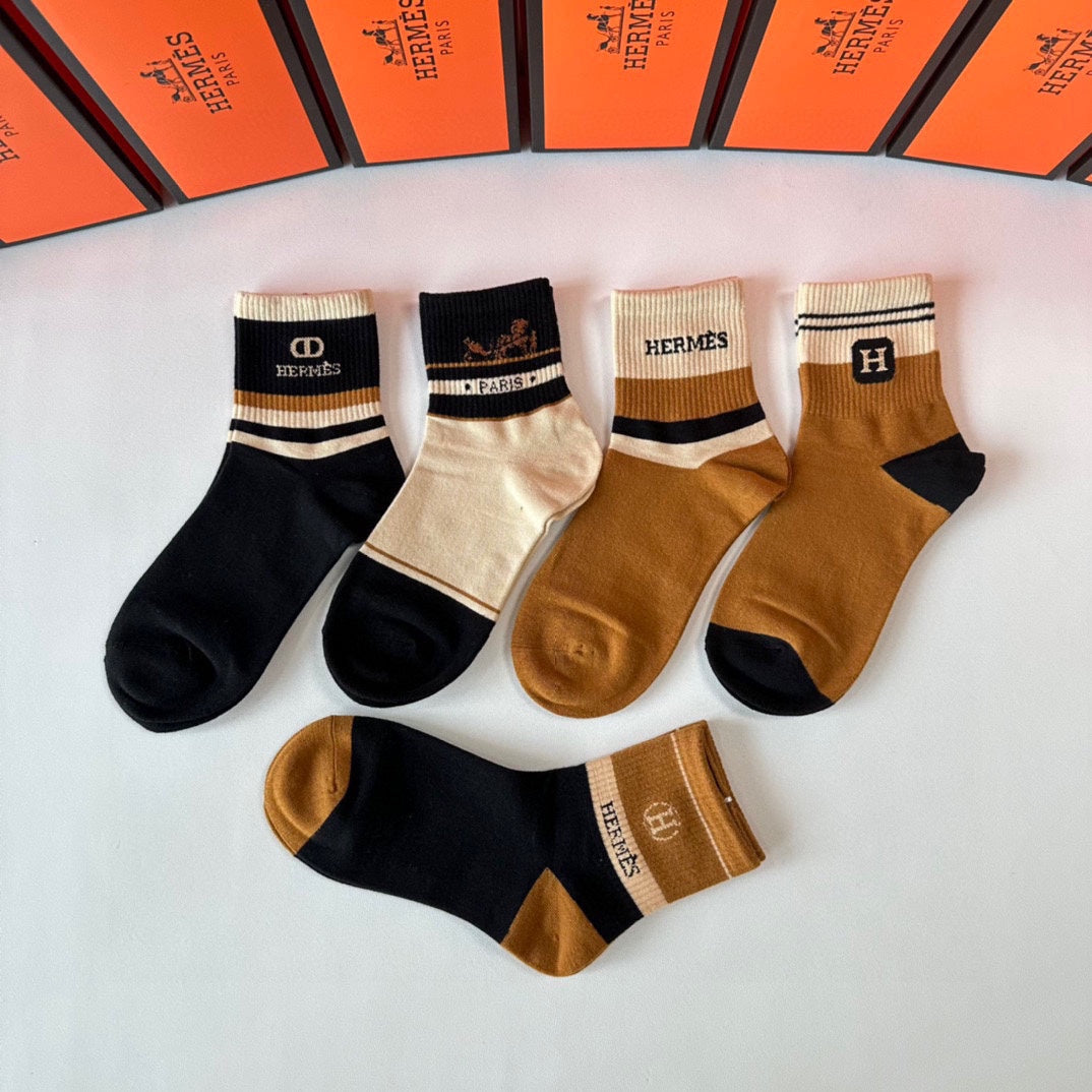 HERMES LOW-CUT SOCKS 406341 (1 BOX)