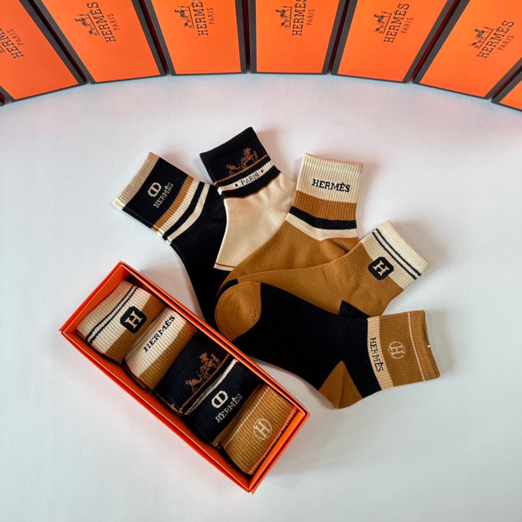 HERMES LOW-CUT SOCKS 406341 (1 BOX)