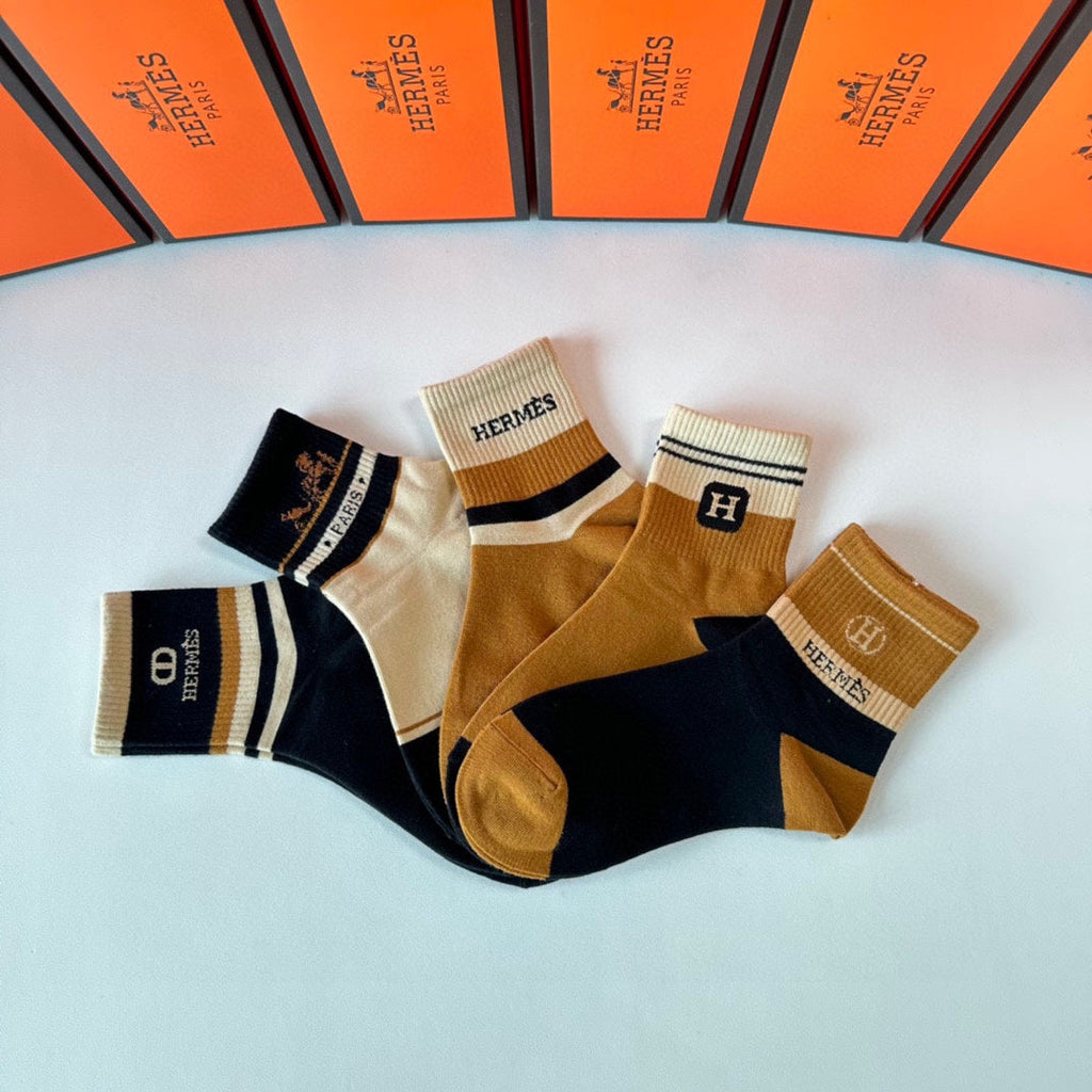 HERMES LOW-CUT SOCKS 406341 (1 BOX)