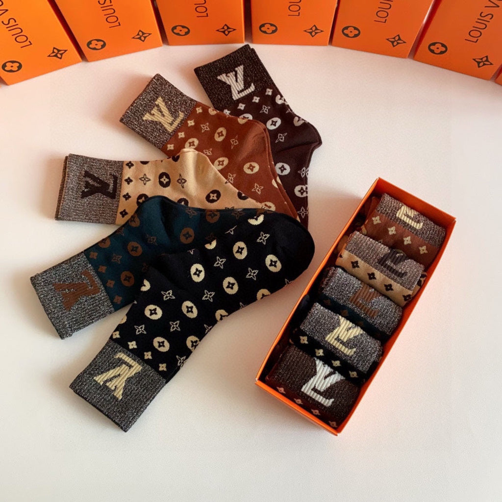 LOUIS VUITTON LOW-CUT SOCKS 407976 (1 BOX)