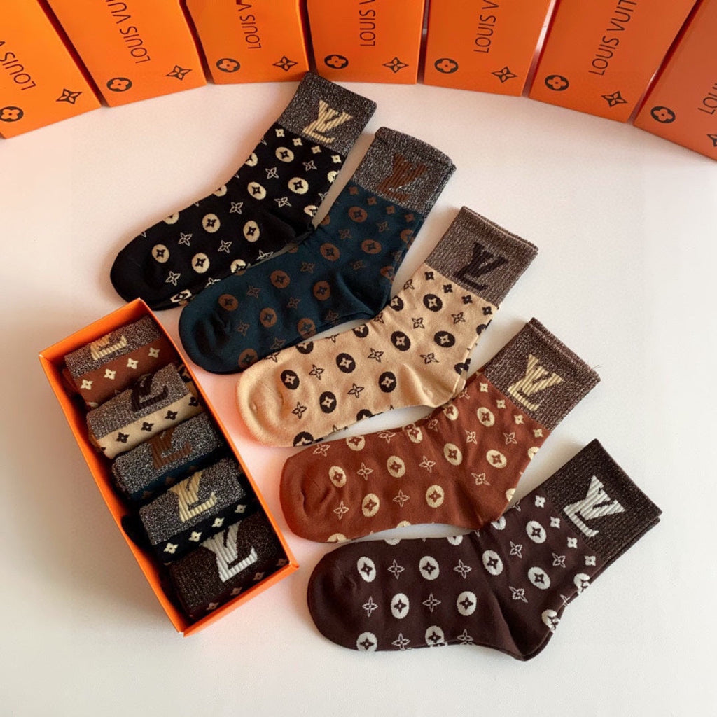 LOUIS VUITTON LOW-CUT SOCKS 407976 (1 BOX)