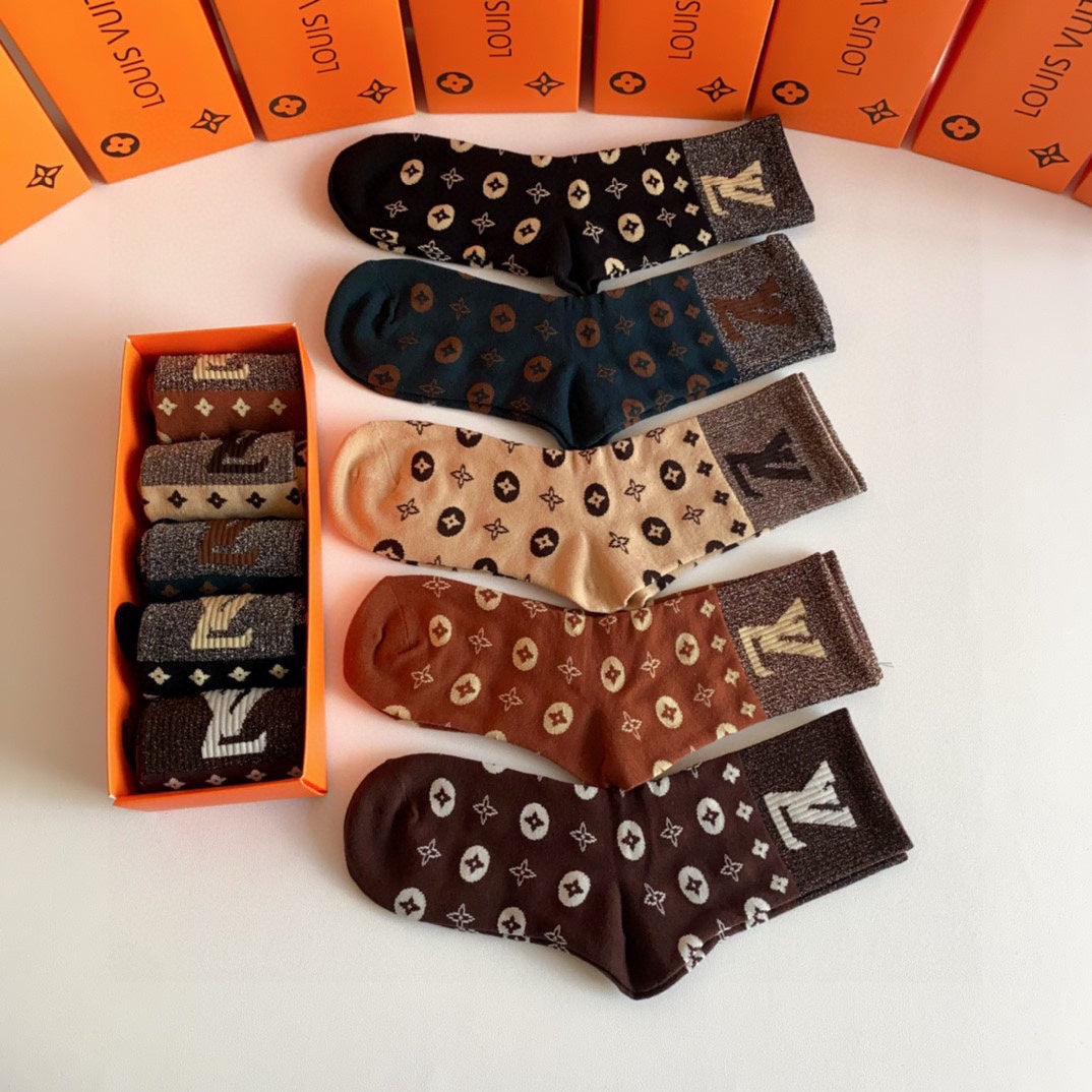 LOUIS VUITTON LOW-CUT SOCKS 407976 (1 BOX)
