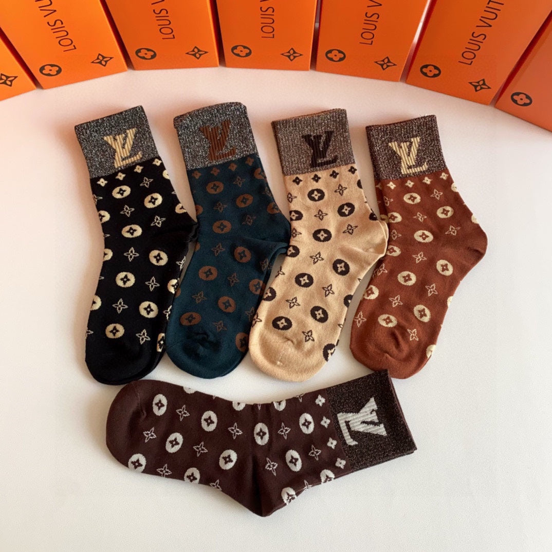 LOUIS VUITTON LOW-CUT SOCKS 407976 (1 BOX)
