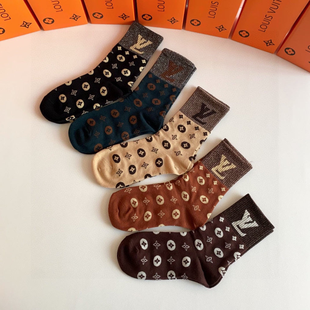 LOUIS VUITTON LOW-CUT SOCKS 407976 (1 BOX)