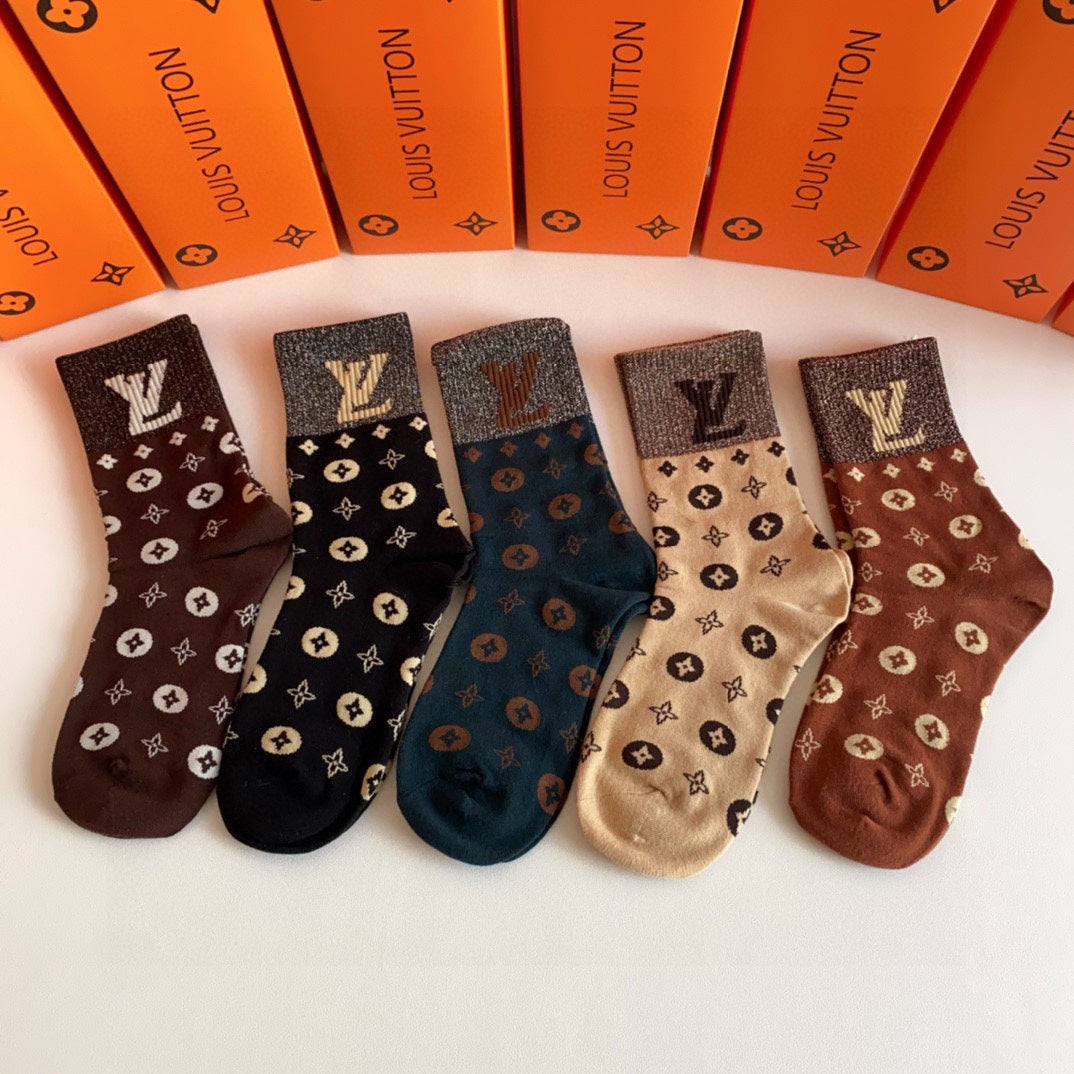 LOUIS VUITTON LOW-CUT SOCKS 407976 (1 BOX)