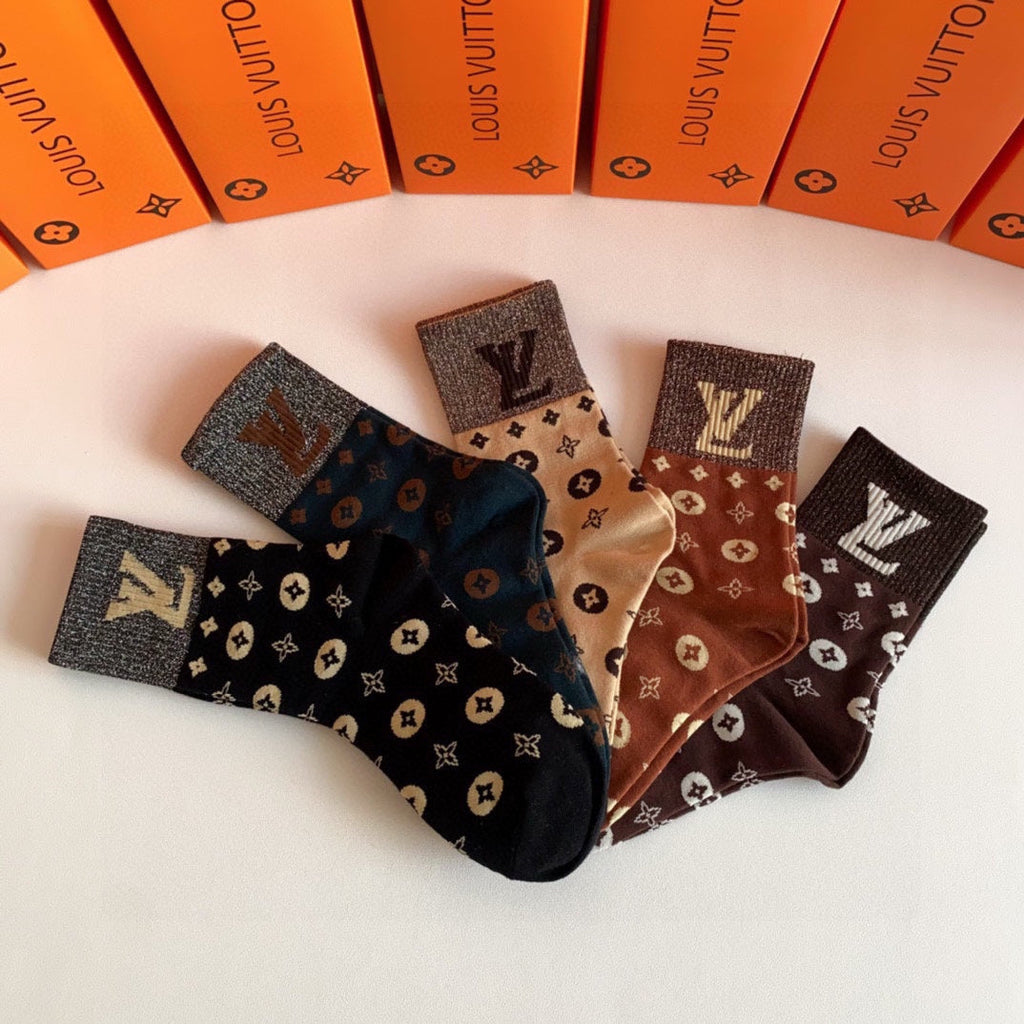 LOUIS VUITTON LOW-CUT SOCKS 407976 (1 BOX)
