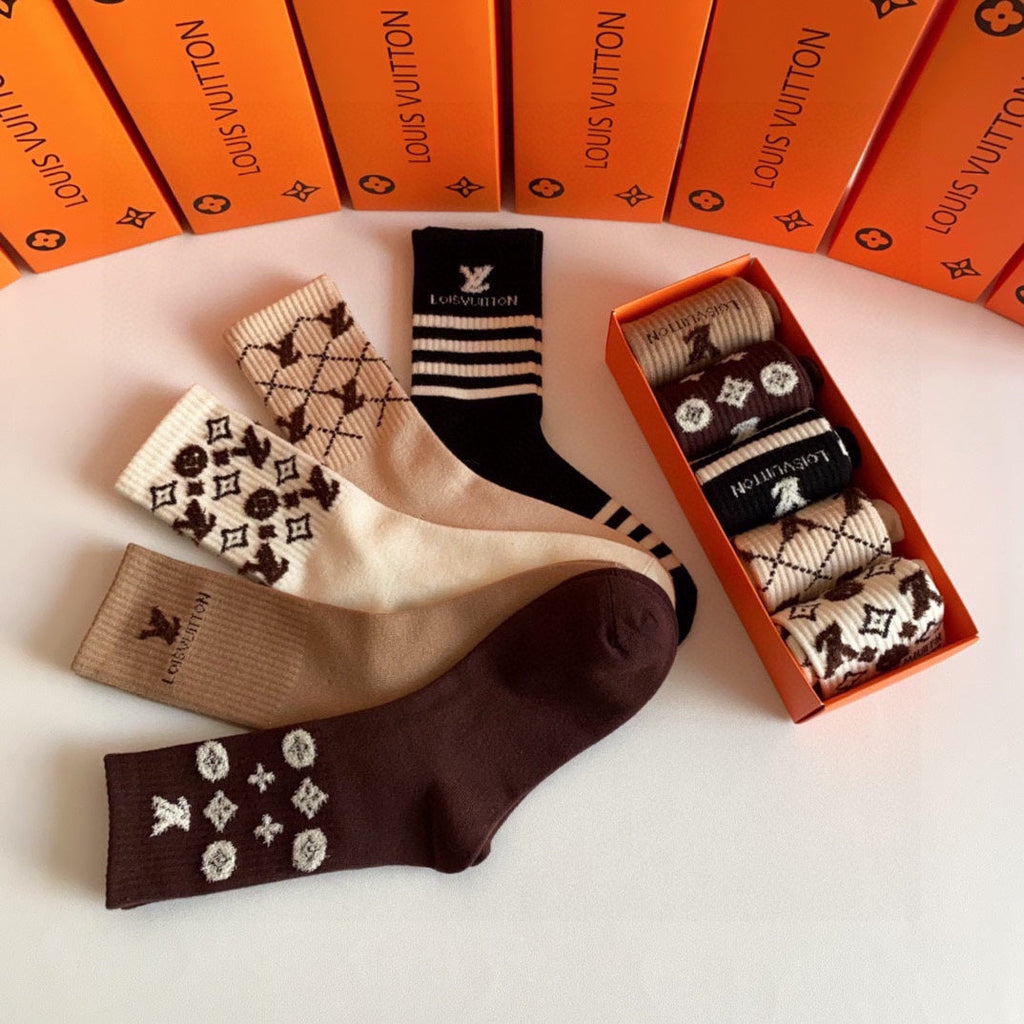 LOUIS VUITTON CREW SOCKS 407965 (1 BOX)