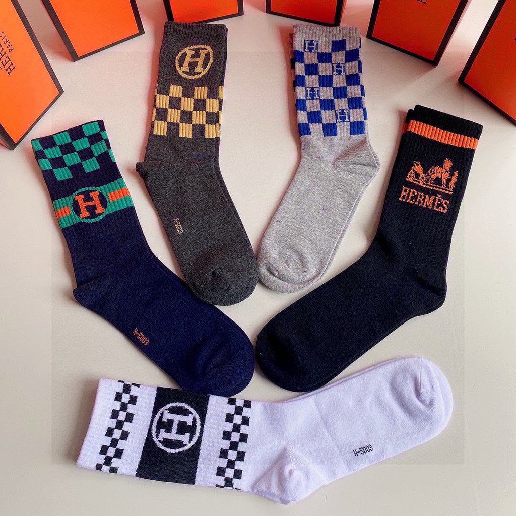 HERMES CREW SOCKS 410973 (1 BOX)